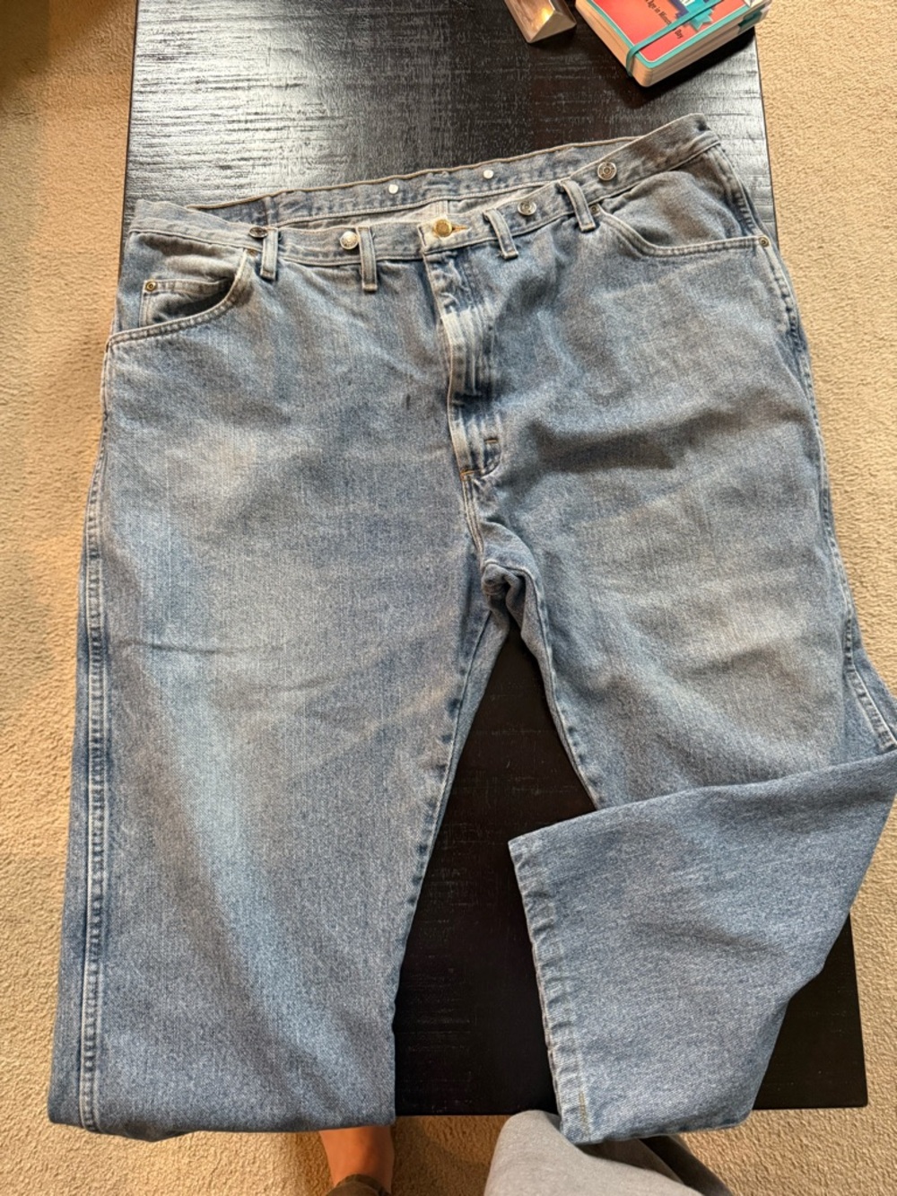 Vintage Wrangler Men's Relaxed Light Blue Denim Jeans